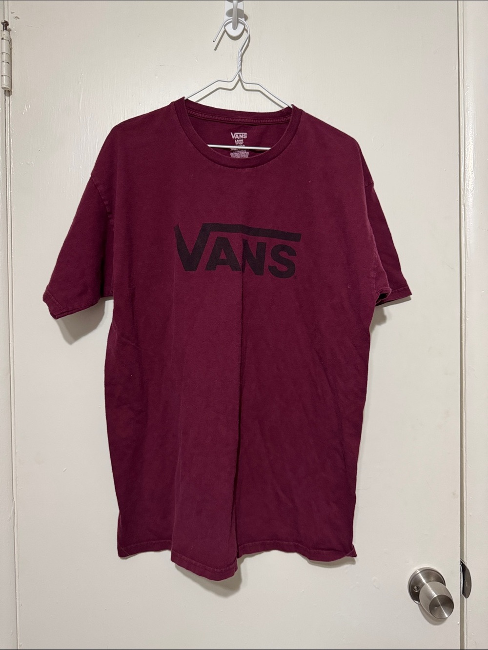 Vans Men's Maroon Logo Tee 121